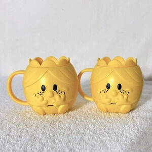 5/$35 McDonalds Little Miss Sunshine Yellow Plastic Mugs Happy Meal Toys 2020 x2